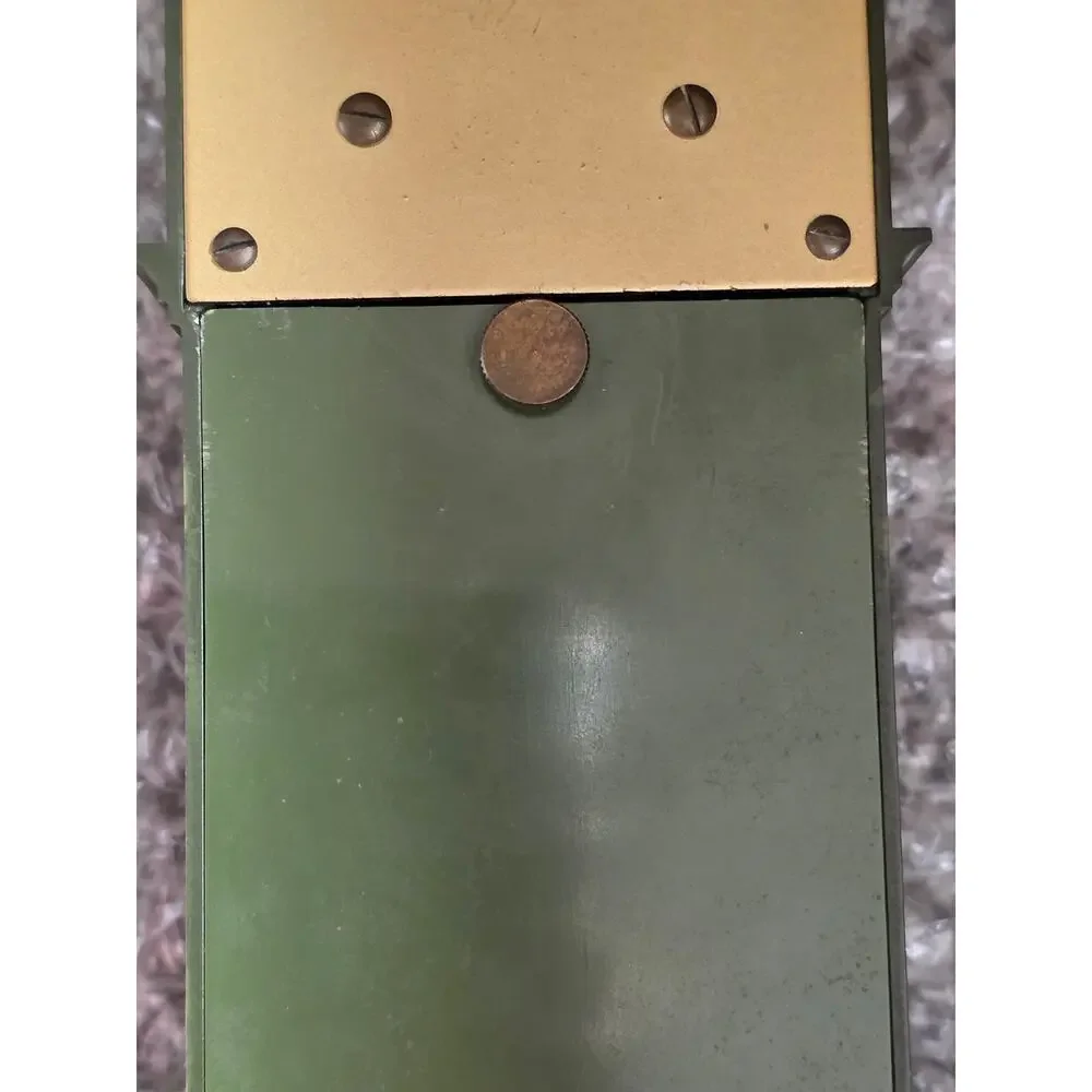 Vtg Schmid 8 Day Miniature Grandfather Clock Germany Green Bakelite Clock READ